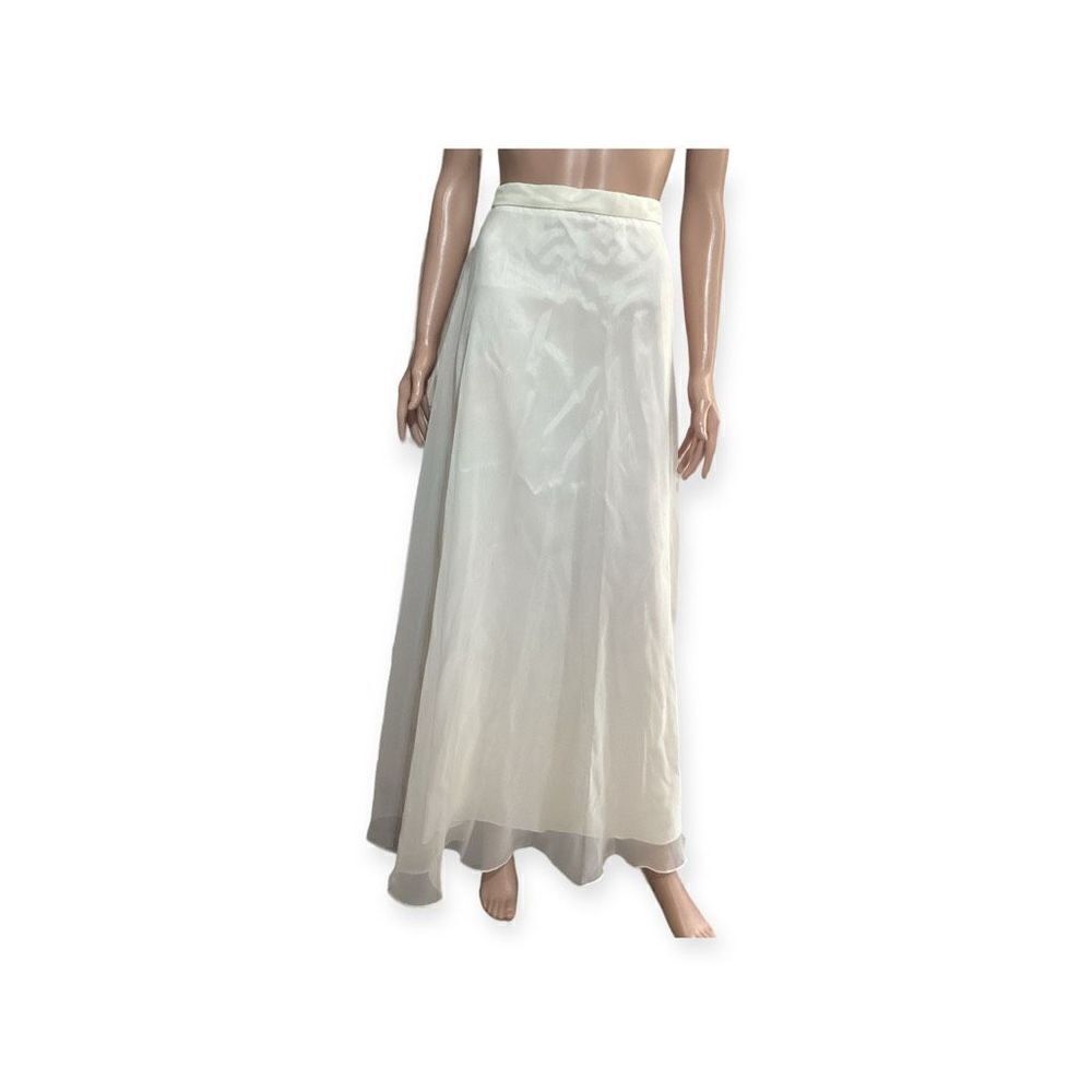 Vintage Cream Chiffon Maxi Full Skirt 13/14